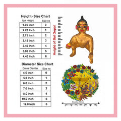 Bandhej Thread Booti Work Laddu Gopal Poshak