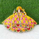 Blended Frill Thread Lace Sitara Work Multicolor Lehnga Patka
