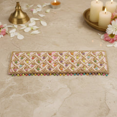 Thread Moti Stone Work Baby Pink Small Chunri
