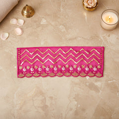Thread Moti Sitara Cutdana Work Magenta Small Chunri