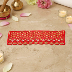 Thread Moti Sitara Cutdana Work Red Small Chunri