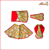 Coton Thread Sitara Work Red Jugal Jodi Poshak