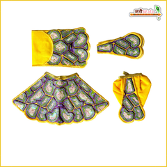 Coton Thread Sitara Work Yellow Jugal Jodi Poshak