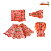 Coton Thread Sitara Stone Work Light Orange Jugal Jodi Poshak