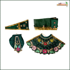 Blended Thread Dabka Sitara Stone Work Bottle Green Jugal Jodi Poshak