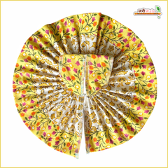 Cotton Floral Print Yellow (Multicolor) Laddu Gopal Poshak