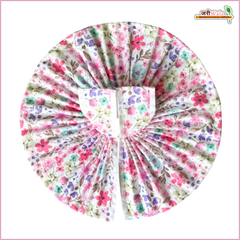 Cotton Floral Print Baby Pink (Multicolor) Laddu Gopal Poshak