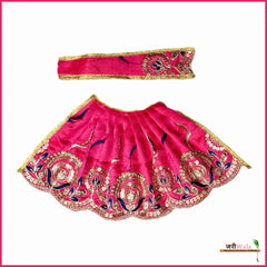 Blended Thread Sitara Work Magenta Lehnga Patka
