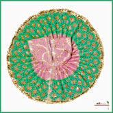 Blended Thread Lace Work Purple Poshak