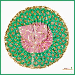 Blended Thread Lace Work Purple Poshak