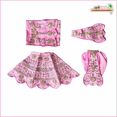Coton Thread Sitara Stone Work Baby Pink Jugal Jodi Poshak