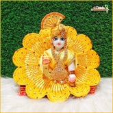 Blended Thread Cutdana Work Lemon & Yellow Laddu Gopal Poshak
