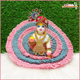 Blended Frill Thread Work Baby Pink & Ice Blue Poshak With Patka