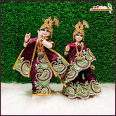 Blended Thread Sitara Work Wine Jugal Jodi Poshak