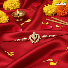 Fancy Handcrafted AD Khanda Rakhi