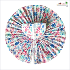 Cotton Floral Print Light Blue (Multicolor) Laddu Gopal Poshak