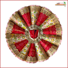 Blended Cone Lace Sitara Work Multicolor Laddu Gopal Poshak