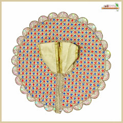 Blended Thread Sitara Cutdana Work Cream Laddu Gopal Poshak