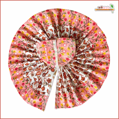 Cotton Floral Print Peach (Multicolor) Laddu Gopal Poshak