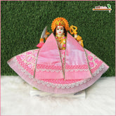 Blended Thread Lace Work Baby Pink Lehnga Patka