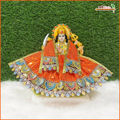 Blended Thread Sitara Work Orange Lehnga Patka