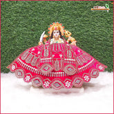 Shaneel Thread Stone Moti Work Magenta Lehnga Patka