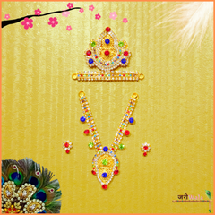 LG Multicolor Mukut Mala Set