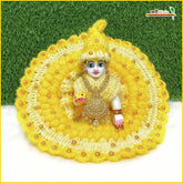 Woolen Fancy Yellow & Cream Poshak With Cap