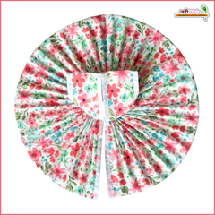 Cotton Floral Print Light Red (Multicolor) Laddu Gopal Poshak