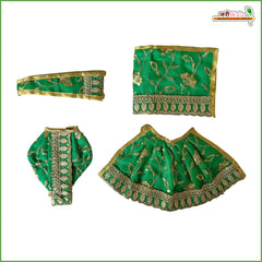 Blended Thread Sitara Work Green Jugal Jodi Poshak