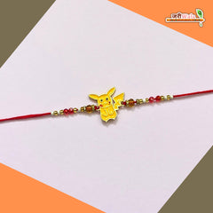 Fancy Handcrafted Metal Pikachu Rakhi