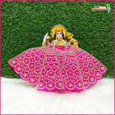 Cotton Moti Cutdana Work Magenta Lehnga Patka