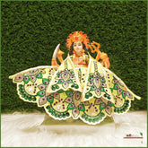 Blended Thread Stone Work Light Green Lehnga Patka