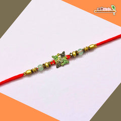 Fancy Handcrafted Metal Leaf Rakhi