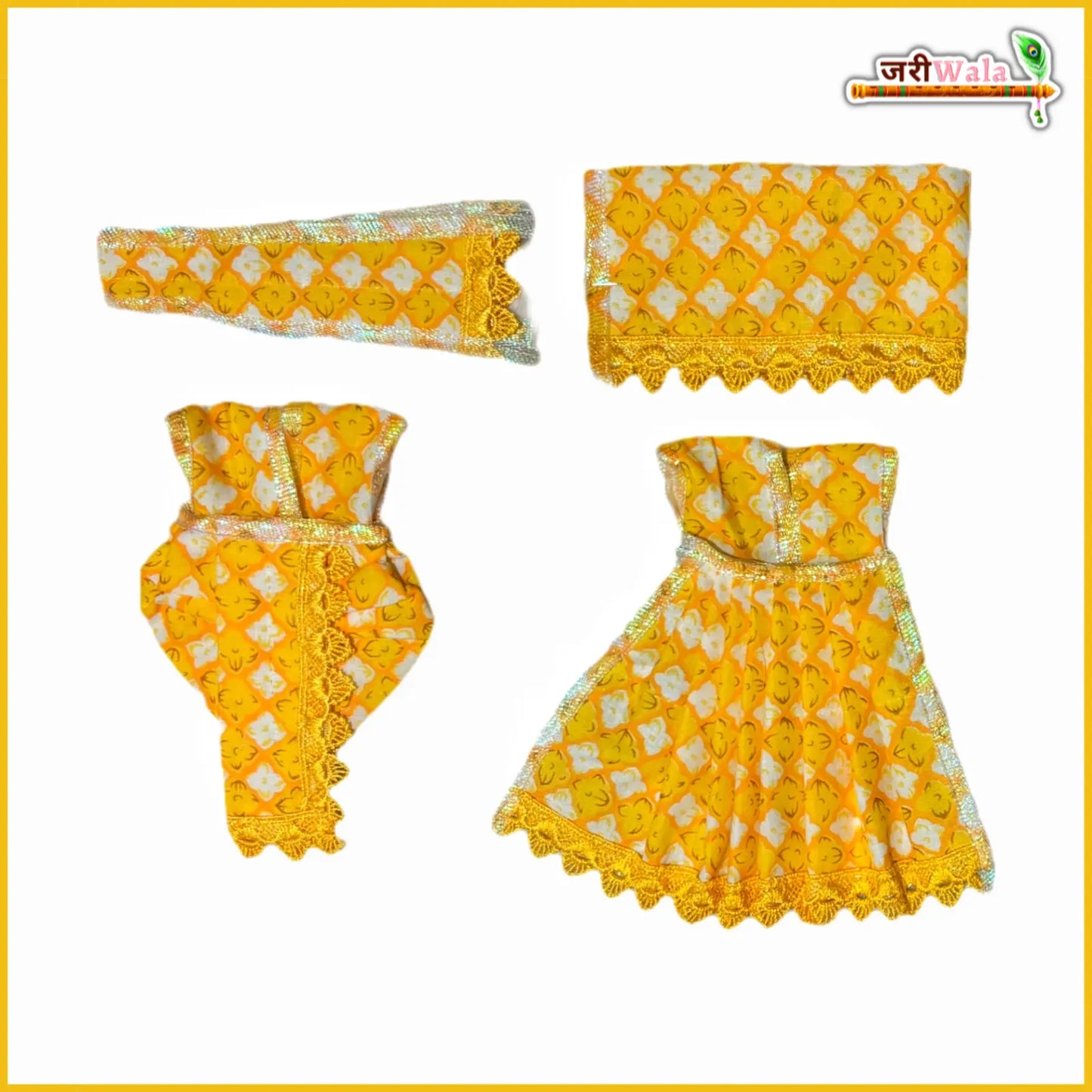 Coton Plain Lace Work Multicolor Jugal Jodi Poshak