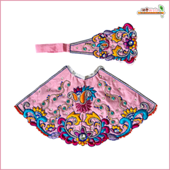 Blended Dabka Thread Stone Jarkan Heavy Work Baby Pink Lehnga Patka