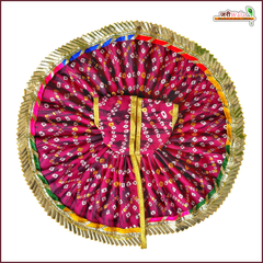 Bandhej Frill Work Wine Laddu Gopal Poshak