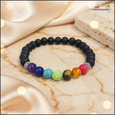 7 Chakra (Black Lava) Bracelet