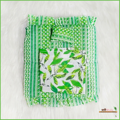 Cotton Printed 3 Piece Gadda Takia Set Green