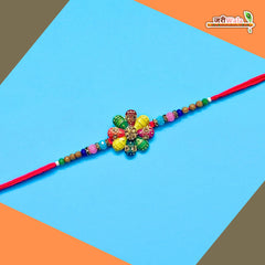 Fancy Handcrafted Multicolor Stone Rakhi