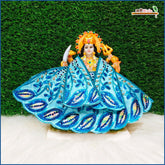 Blended Thread Sitara Stone Work Light Blue Lehnga Patka