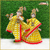 Coton Plain Lace Work Multicolor Jugal Jodi Poshak