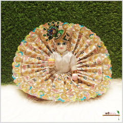 Cotton Thread Cutdana Work Cream Laddu Poshak