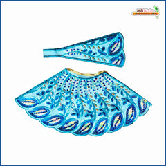 Blended Thread Sitara Stone Work Light Blue Lehnga Patka