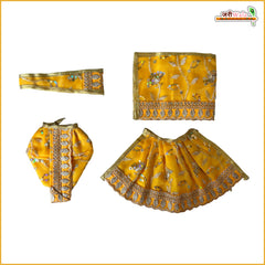 Blended Thread Sitara Work Yellow Jugal Jodi Poshak