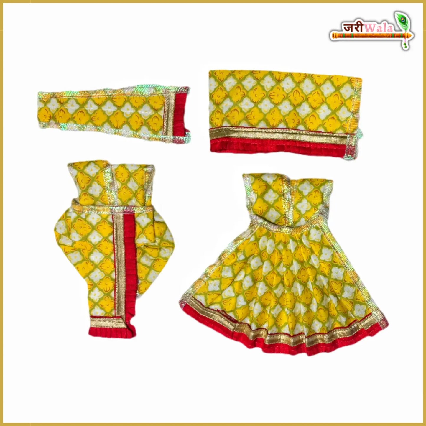 Coton Plain Lace Work Multicolor Jugal Jodi Poshak