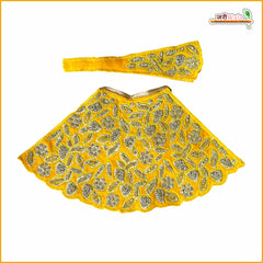 Shaneel Thread Stone Work Yellow Lehnga Patka