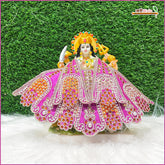 Cotton Moti Stone Work Purple Lehnga Patka