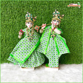 Cotton Floral Print Green Jugal Jodi Poshak