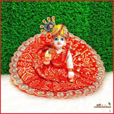 Bandhej Thread Booti Work Laddu Gopal Poshak